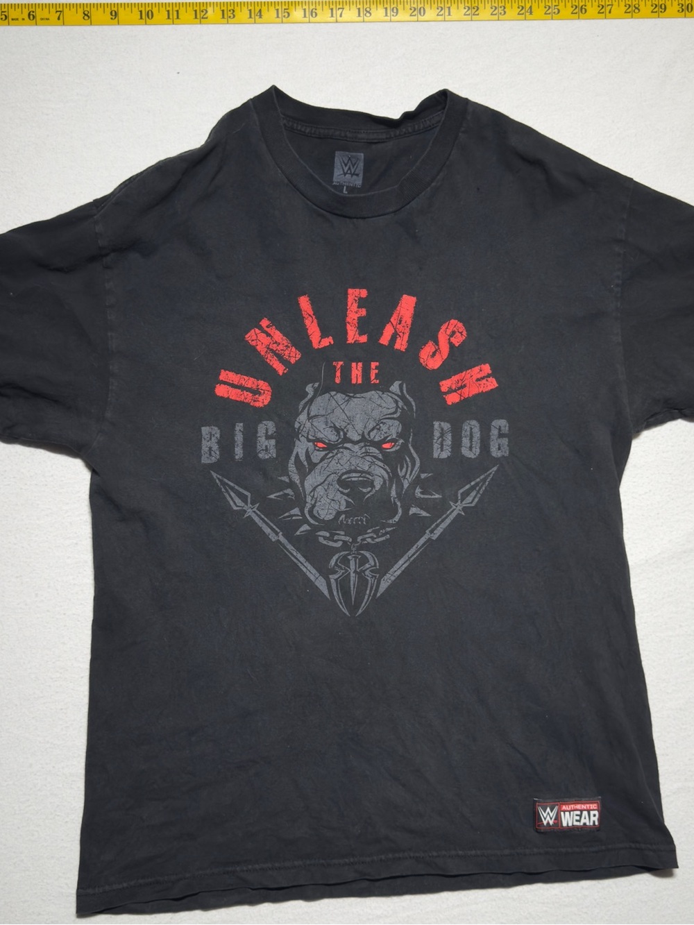 WWE Unleash The Big Dog Black Graphic Dog T-Shirt